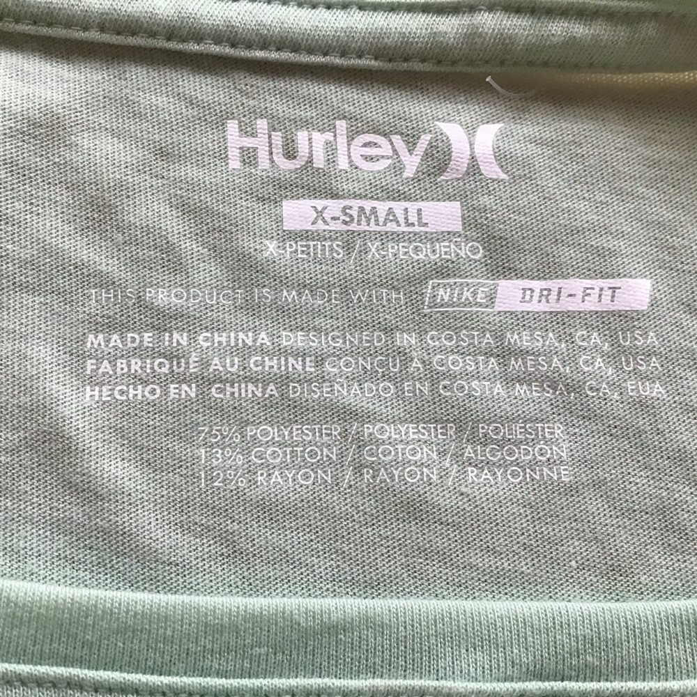 Hurley Oversized Nike Dri Fit Graphic Tank Top Green Size XS NEW - Picture 6 of 6